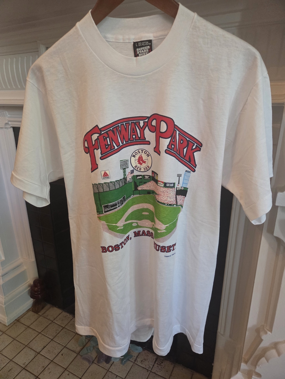 VTG 1989 Fenway Park Boston Red Sox T-Shirt Screen Stars Best MLB Made in USA L